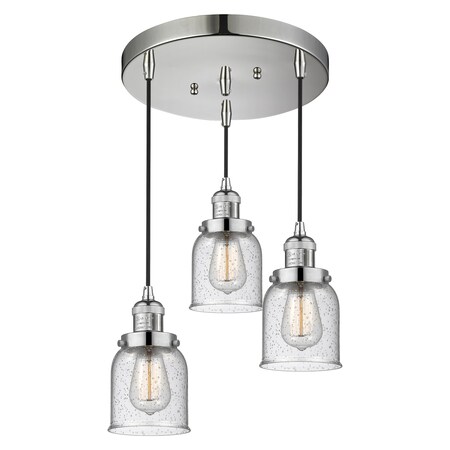 Innovations Lighting 3 Light Adjustable Cord Pan Chandelier With Glass 211/3-PN-G54